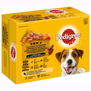 Pedigree Maaltijdzakjes Hondenvoer - Gevogelte mix in Saus (96 x 100 g)